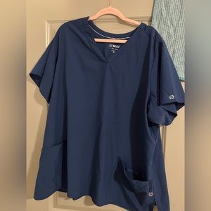Wonderwink W123 navy top 3x